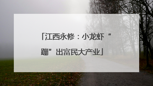江西永修：小龙虾“蹦”出富民大产业