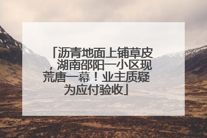 沥青地面上铺草皮，湖南邵阳一小区现荒唐一幕！业主质疑为应付验收
