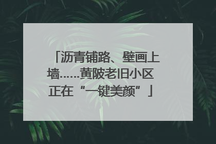 沥青铺路、壁画上墙……黄陂老旧小区正在“一键美颜”