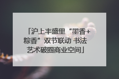沪上丰盛里“墨香+粽香”双节联动 书法艺术破圈商业空间