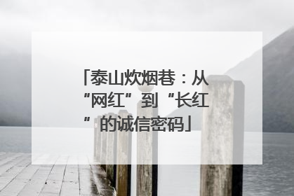 泰山炊烟巷：从“网红”到“长红”的诚信密码