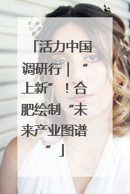 活力中国调研行｜“上新”！合肥绘制“未来产业图谱”
