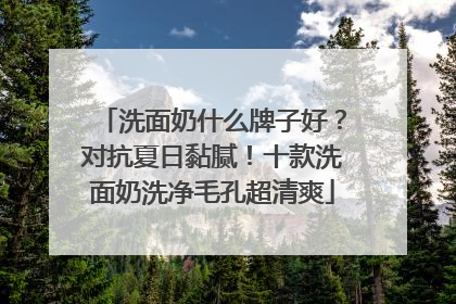 洗面奶什么牌子好？对抗夏日黏腻！十款洗面奶洗净毛孔超清爽