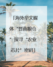 海外华文媒体“晋南粮仓”探寻“农业芯片”密码