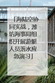 海陆空协同实战，潍坊海事局组织开展游艇人员落水应急演习