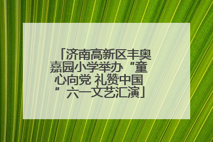 济南高新区丰奥嘉园小学举办“童心向党 礼赞中国”六一文艺汇演
