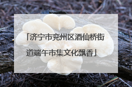 济宁市兖州区酒仙桥街道端午市集文化飘香
