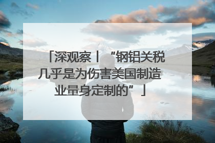 深观察丨“钢铝关税几乎是为伤害美国制造业量身定制的”