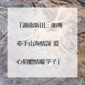湖南新田：湘粤牵手山海情深 爱心捐赠情暖学子