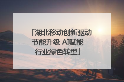 湖北移动创新驱动节能升级 AI赋能行业绿色转型