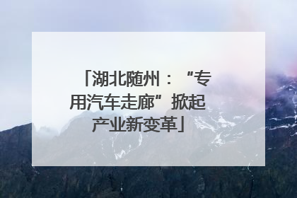 湖北随州：“专用汽车走廊”掀起产业新变革