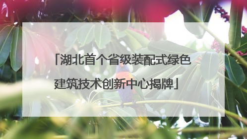 湖北首个省级装配式绿色建筑技术创新中心揭牌