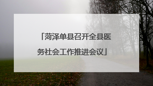 菏泽单县召开全县医务社会工作推进会议