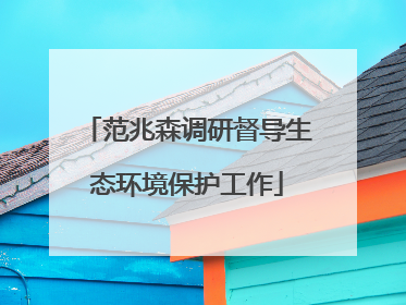 范兆森调研督导生态环境保护工作