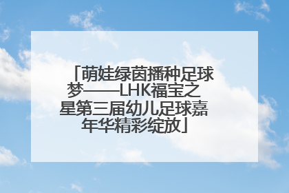 萌娃绿茵播种足球梦——LHK福宝之星第三届幼儿足球嘉年华精彩绽放