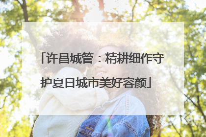许昌城管：精耕细作守护夏日城市美好容颜
