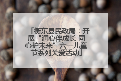 衡东县民政局：开展“润心伴成长 同心护未来”六一儿童节系列关爱活动