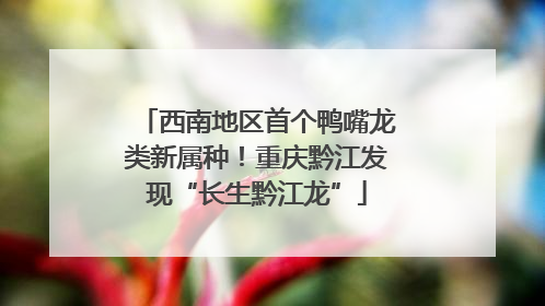 西南地区首个鸭嘴龙类新属种！重庆黔江发现“长生黔江龙”