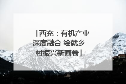 西充：有机产业深度融合 绘就乡村振兴新画卷