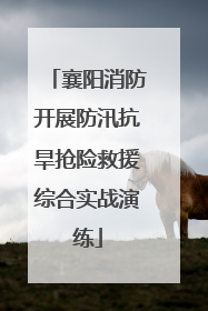 襄阳消防开展防汛抗旱抢险救援综合实战演练