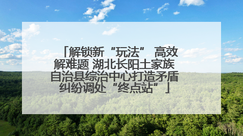 解锁新“玩法” 高效解难题 湖北长阳土家族自治县综治中心打造矛盾纠纷调处“终点站”