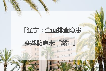 辽宁：全面排查隐患 实战防患未“燃”