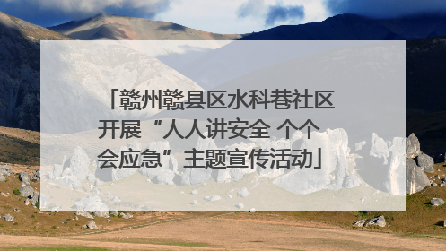 赣州赣县区水科巷社区开展“人人讲安全 个个会应急”主题宣传活动