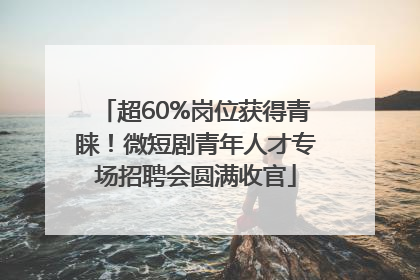 超60%岗位获得青睐！微短剧青年人才专场招聘会圆满收官