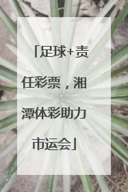 足球+责任彩票，湘潭体彩助力市运会