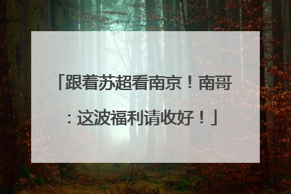 跟着苏超看南京！南哥：这波福利请收好！