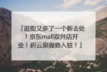 逛街又多了一个新去处！京东mall双井店开业！碧云泉强势入驻！