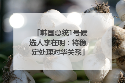 韩国总统1号候选人李在明：将稳定处理对华关系