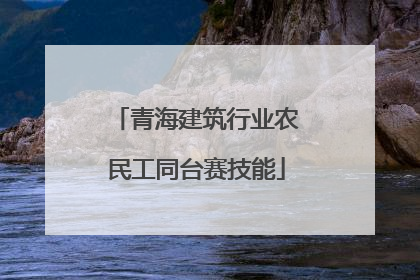 青海建筑行业农民工同台赛技能