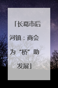 长葛市后河镇：商会为“桥”助发展