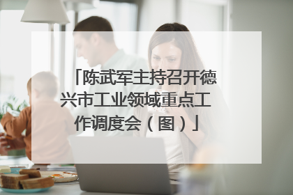陈武军主持召开德兴市工业领域重点工作调度会（图）
