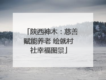 陕西神木：慈善赋能养老 绘就村社幸福图景