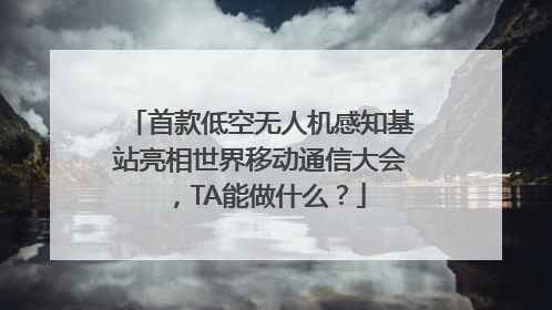 首款低空无人机感知基站亮相世界移动通信大会，TA能做什么？