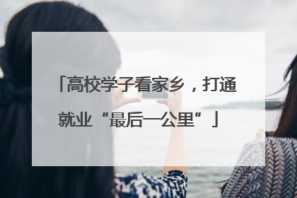 高校学子看家乡，打通就业“最后一公里”