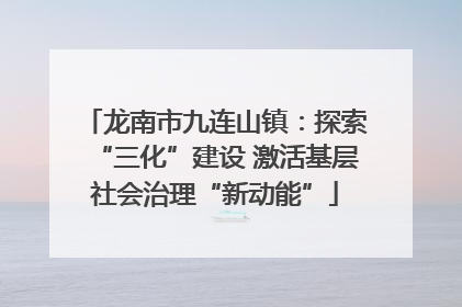 龙南市九连山镇：探索“三化”建设 激活基层社会治理“新动能”