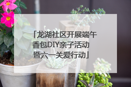 龙湖社区开展端午香包DIY亲子活动暨六一关爱行动