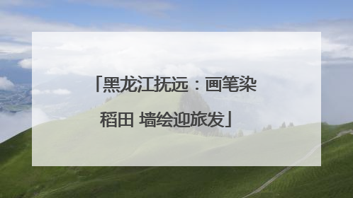 黑龙江抚远：画笔染稻田 墙绘迎旅发