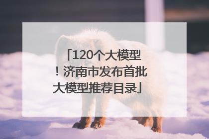 120个大模型！济南市发布首批大模型推荐目录