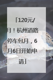 120元/月！杭州道路停车包月，6月6日开始申请