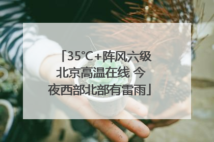 35℃+阵风六级 北京高温在线 今夜西部北部有雷雨
