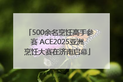500余名烹饪高手参赛 ACE2025亚洲烹饪大赛在济南启幕