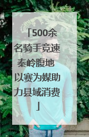 500余名骑手竞速秦岭腹地 以赛为媒助力县域消费